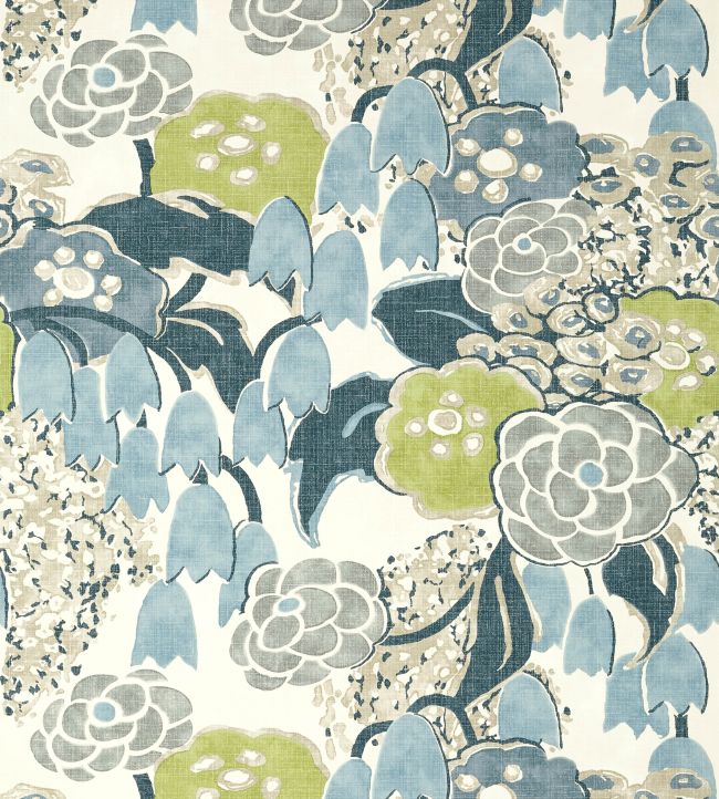 Laura Wallpaper - Citrus and Blue - AT23104 - Anna French - Premier Wallcovering