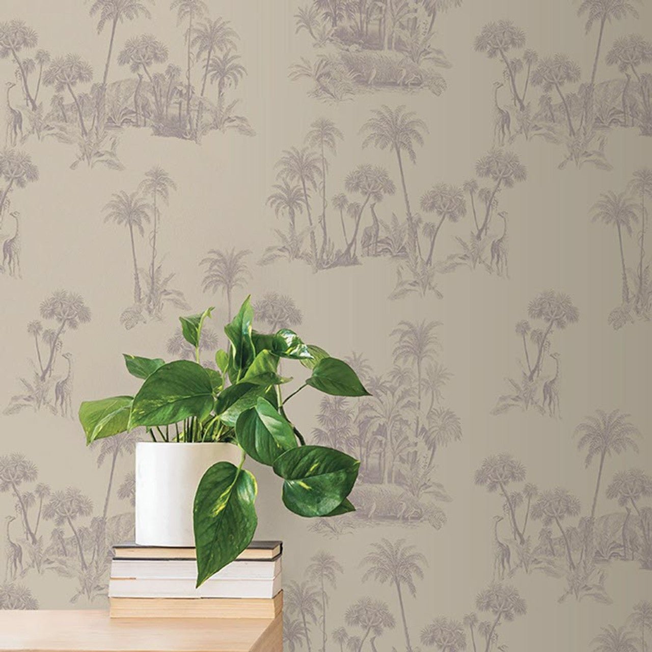 Laurel Fantasia Wallpaper - Beige/Mauve - Ted Baker - 12596 - Premier Wallcovering
