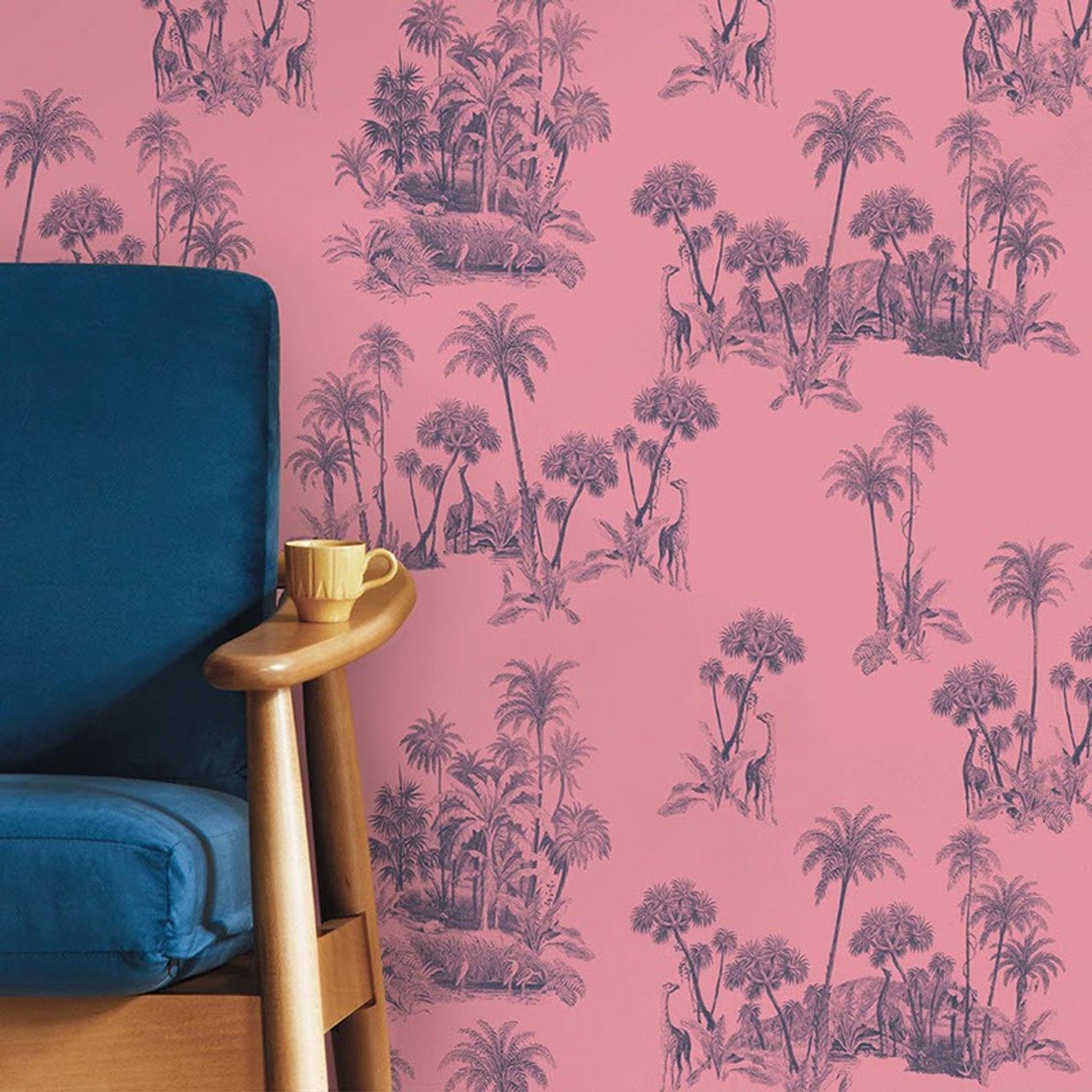 Laurel Fantasia Wallpaper - Pink - Ted Baker - 12601 - Premier Wallcovering