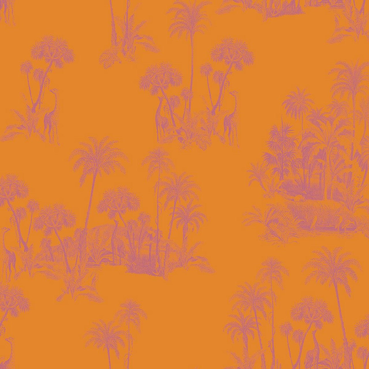 Laurel Fantasia Wallpaper - Orange - Ted Baker - 12602 - Premier Wallcovering