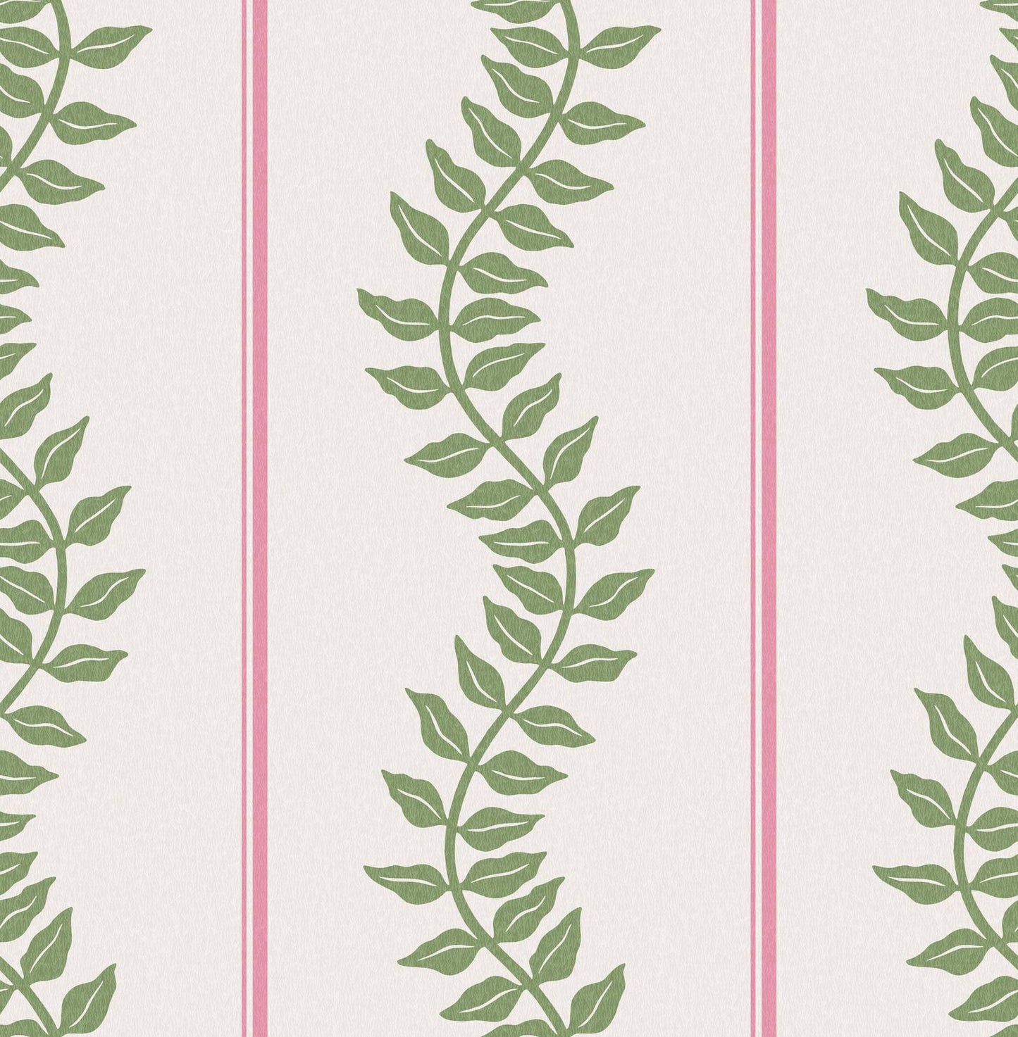 Laurel Leaf Stripe Wallpaper - Pink & Green - Graham & Brown - 130292 - Premier Wallcovering