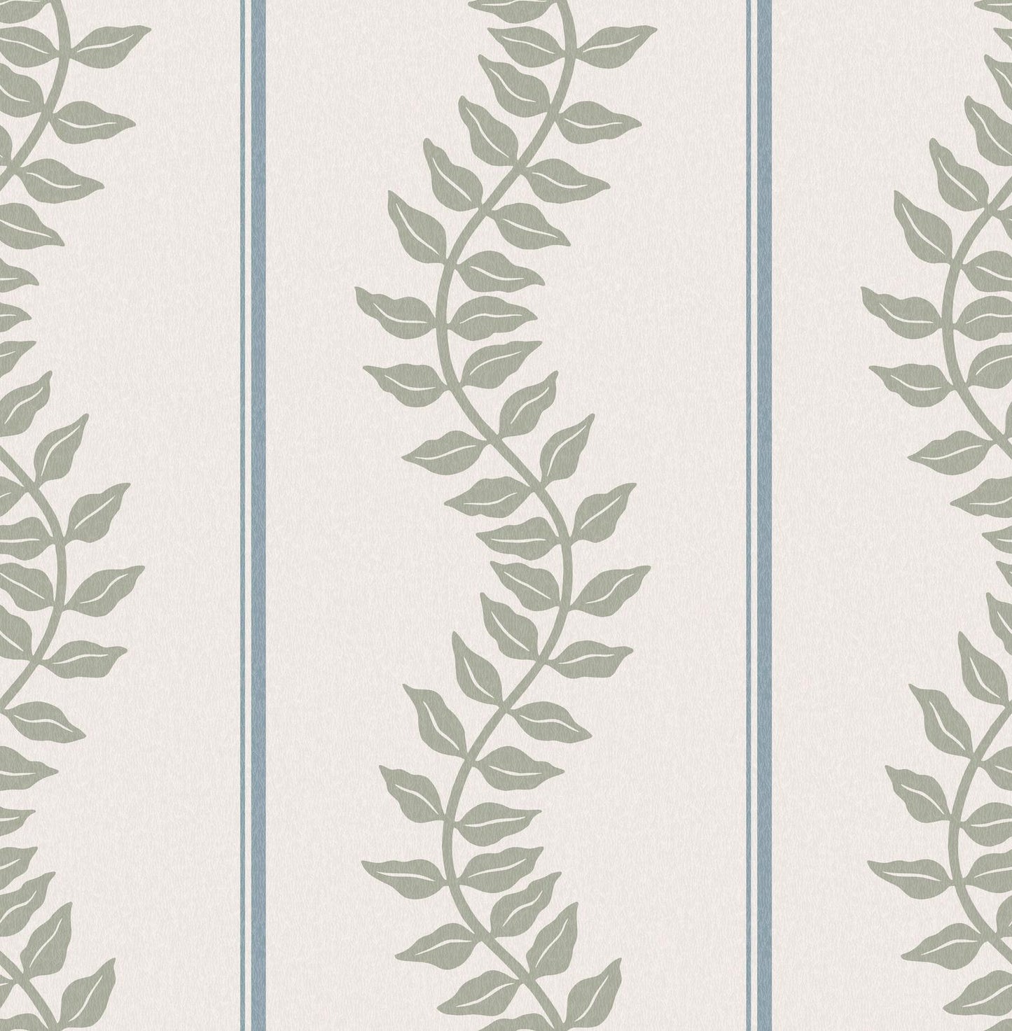 Laurel Leaf Stripe Wallpaper - Sky & Green - Graham & Brown - 130294 - Premier Wallcovering