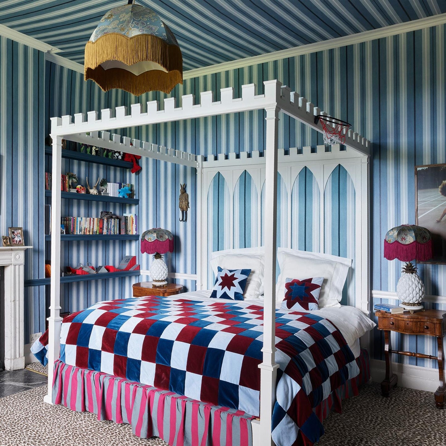 Lauriston Stripe Wallpaper - Sky - House of Hackney - 1 - WA - LAS - DI - SKY - XXX - Premier Wallcovering