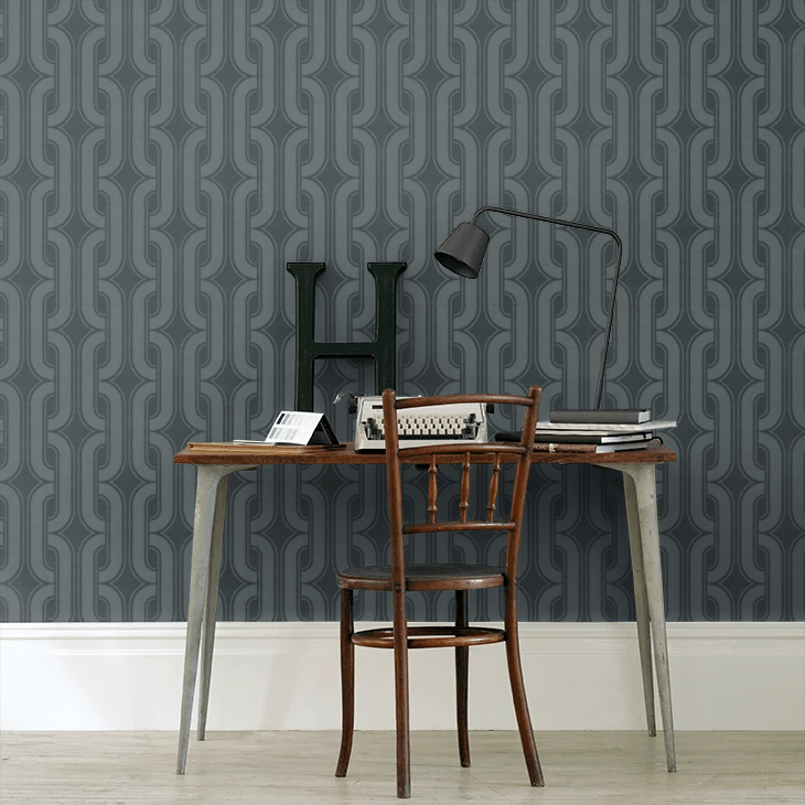 Lavaliers Wallpaper - Dark Grey - Little Greene - 0280LACINDER - Premier Wallcovering