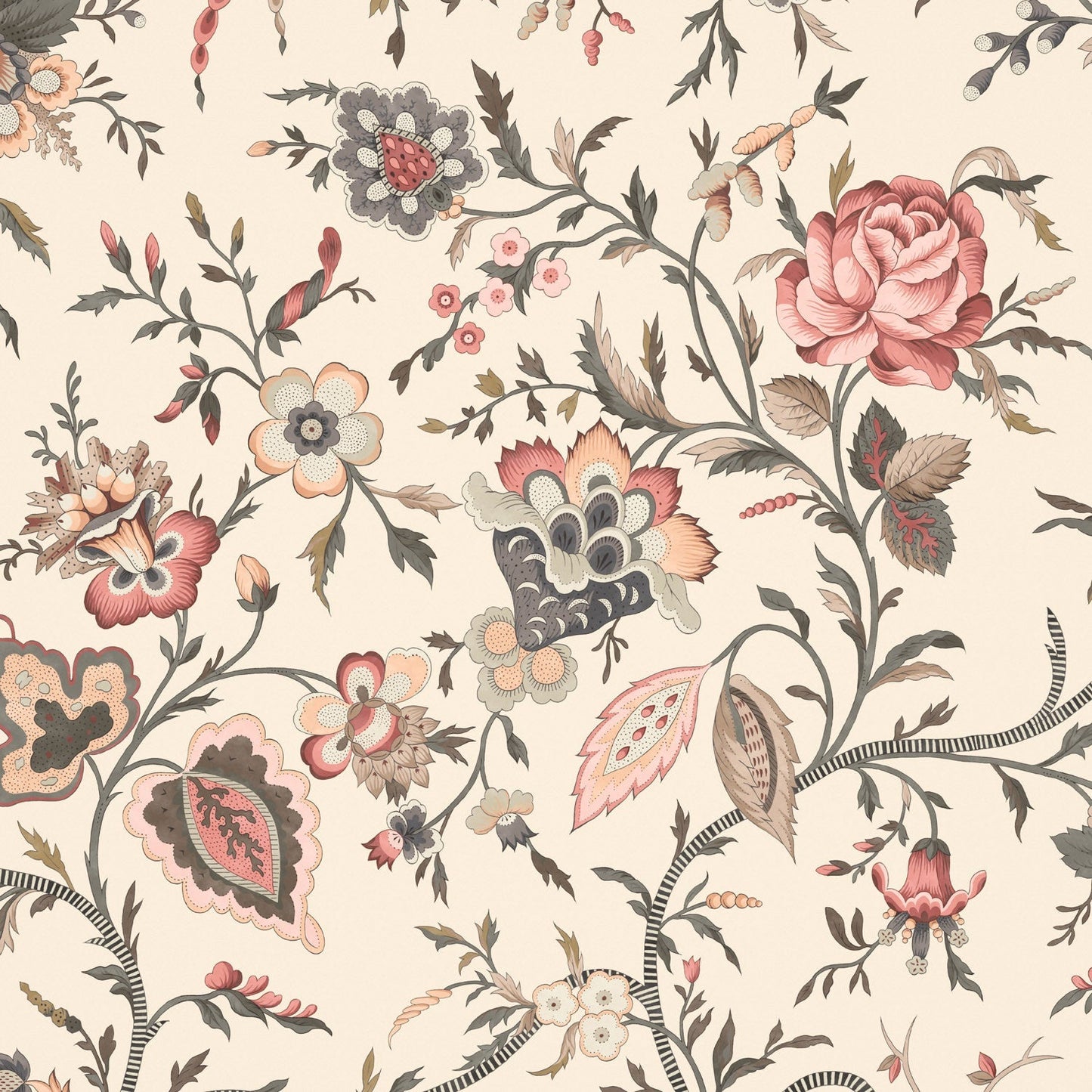 Lavenham Wallpaper - Rose - Warner House - Premier Wallcovering