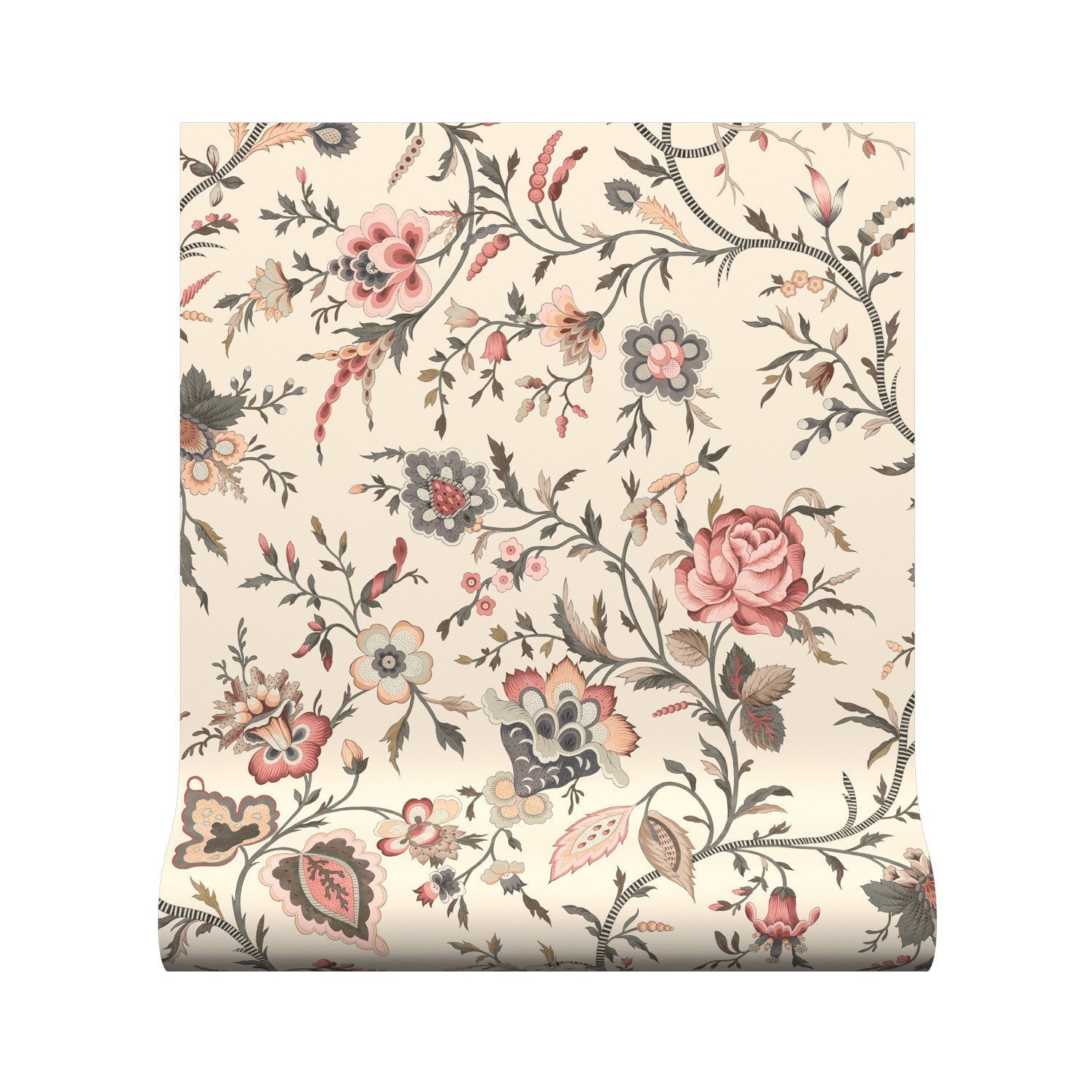Lavenham Wallpaper - Rose - Warner House - Premier Wallcovering