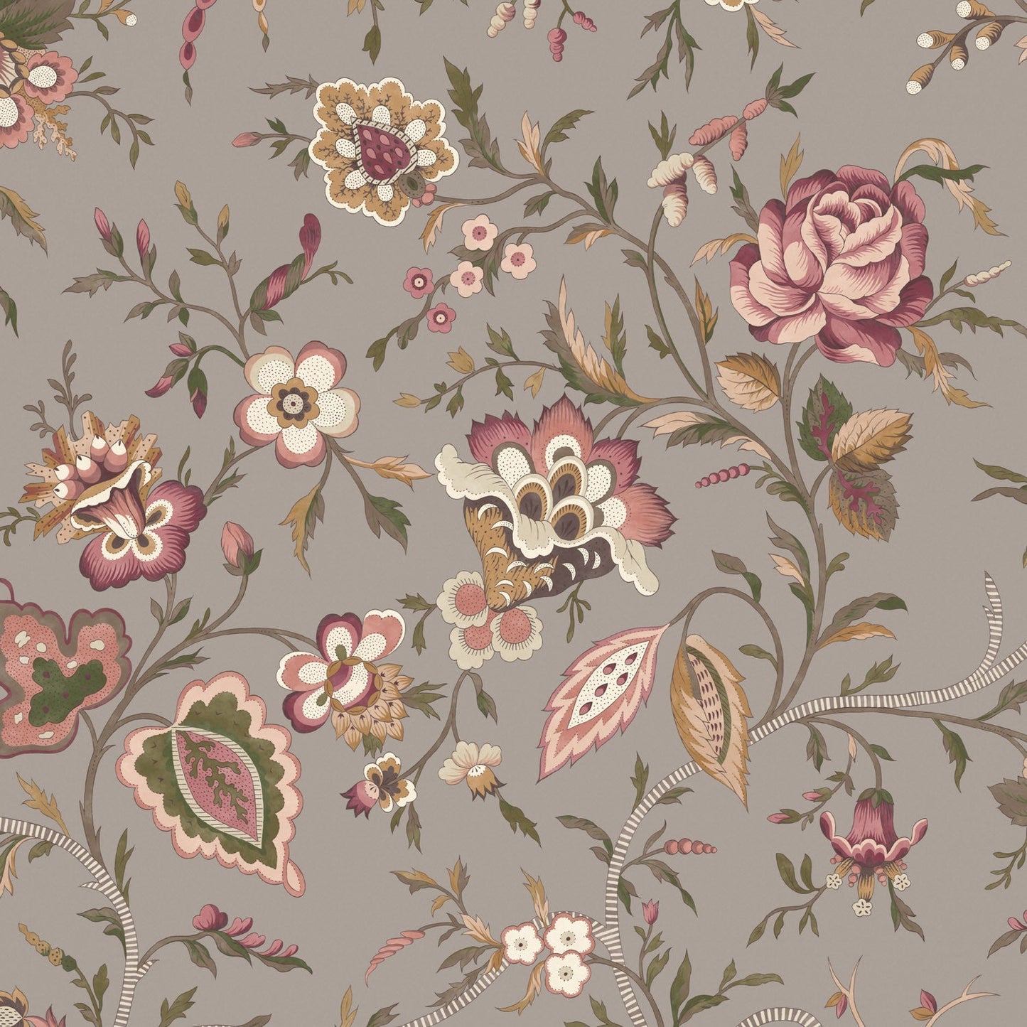 Lavenham Wallpaper - Mulberry - Warner House - Premier Wallcovering