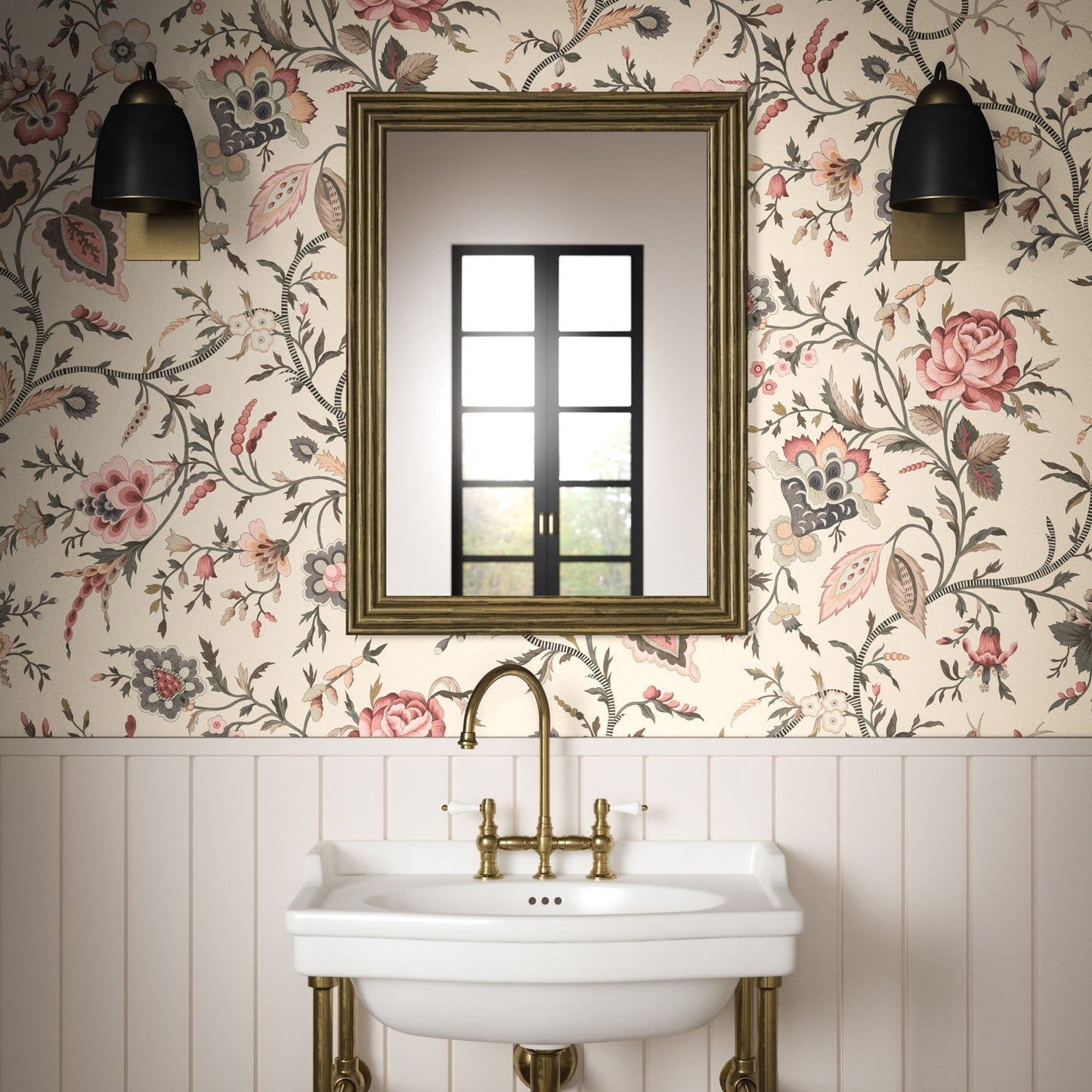 Lavenham Wallpaper - Rose - Warner House - Premier Wallcovering