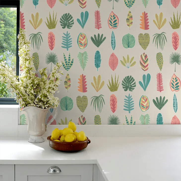 Leaf Boogie Wallpaper - Tropical Mix - Ohpopsi - GHS50108W - Premier Wallcovering