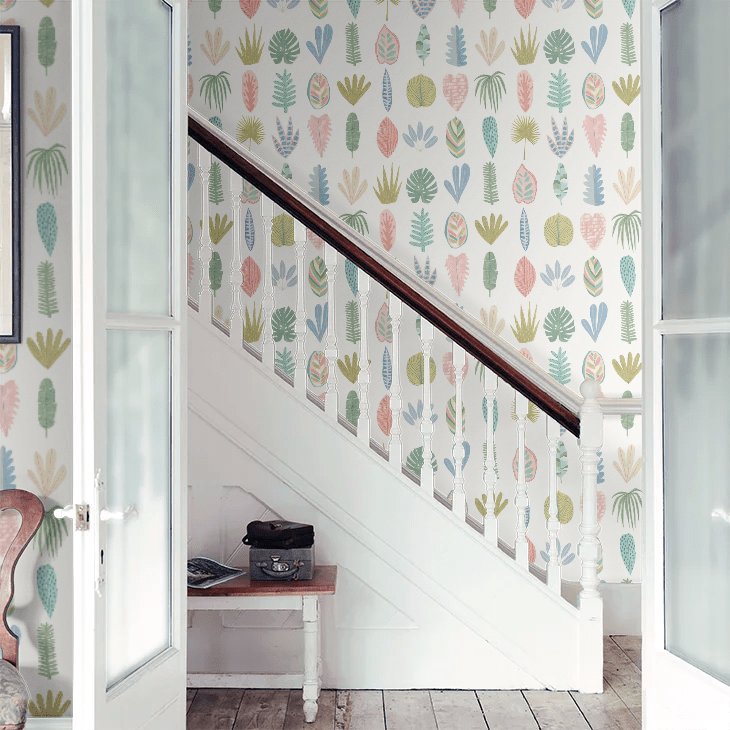 Leaf Boogie Wallpaper - Pastel - Ohpopsi - GHS50101W - Premier Wallcovering