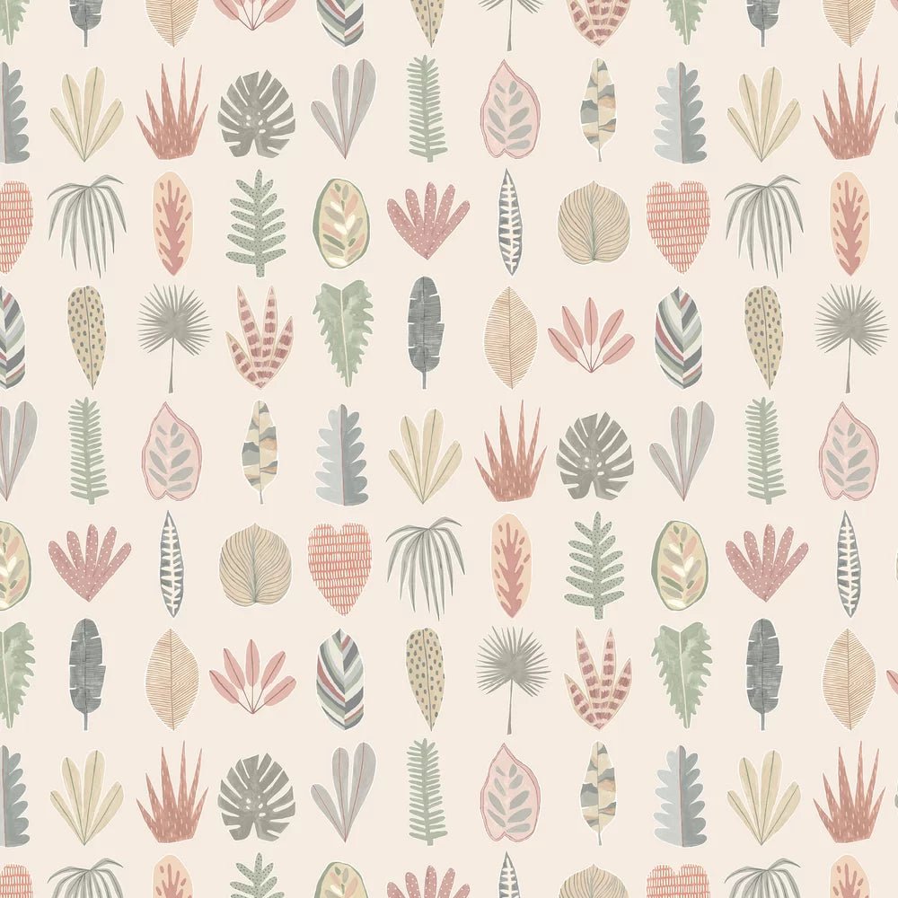 Leaf Boogie Wallpaper - Linen - Ohpopsi - GHS50106W - Premier Wallcovering