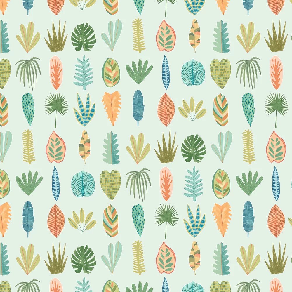 Leaf Boogie Wallpaper - Duckegg Twist - Ohpopsi - GHS50103W - Premier Wallcovering