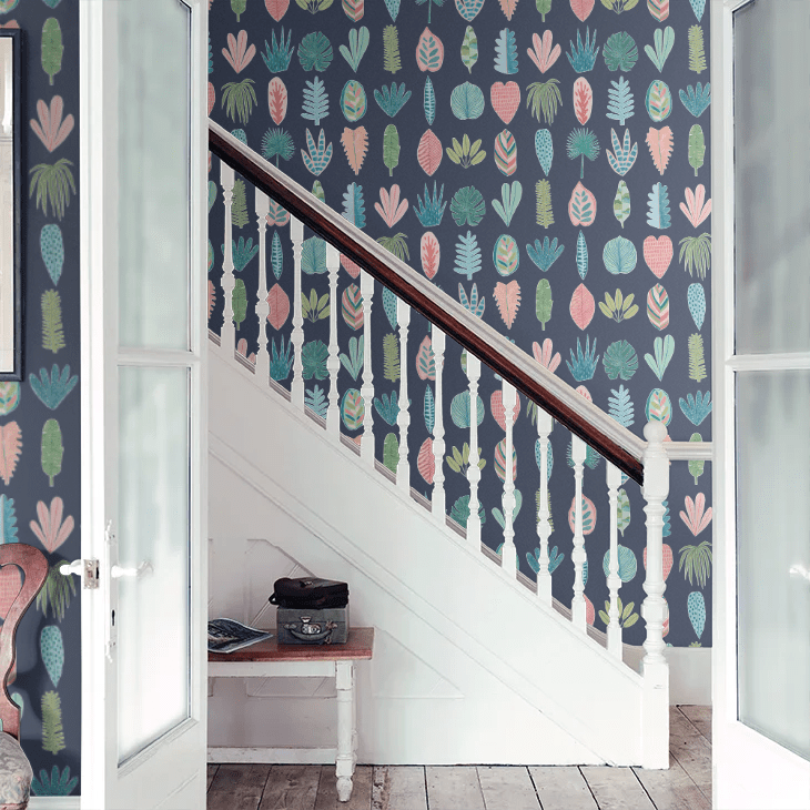 Leaf Boogie Wallpaper - Ink Twist - Ohpopsi - GHS50102W - Premier Wallcovering