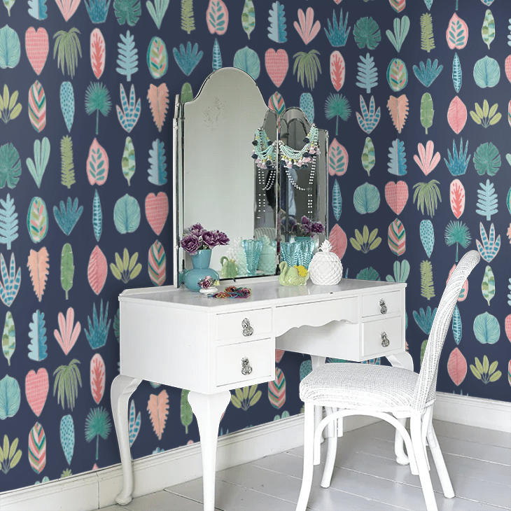 Leaf Boogie Wallpaper - Ink Twist - Ohpopsi - GHS50102W - Premier Wallcovering