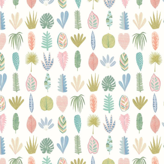 Leaf Boogie Wallpaper - Pastel - Ohpopsi - GHS50101W - Premier Wallcovering
