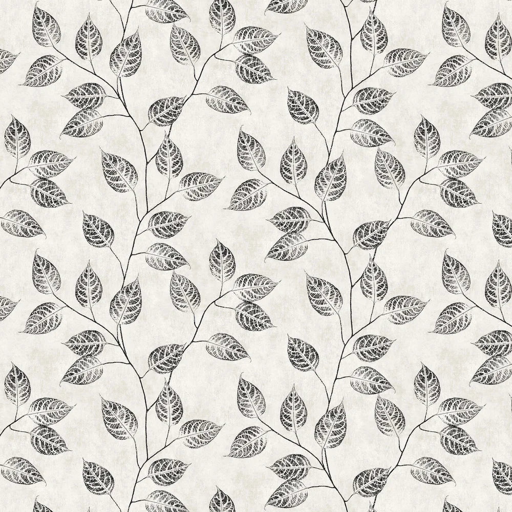Leaf Silhouette Wallpaper - Contrast - NextWall - NW57500 - Premier Wallcovering