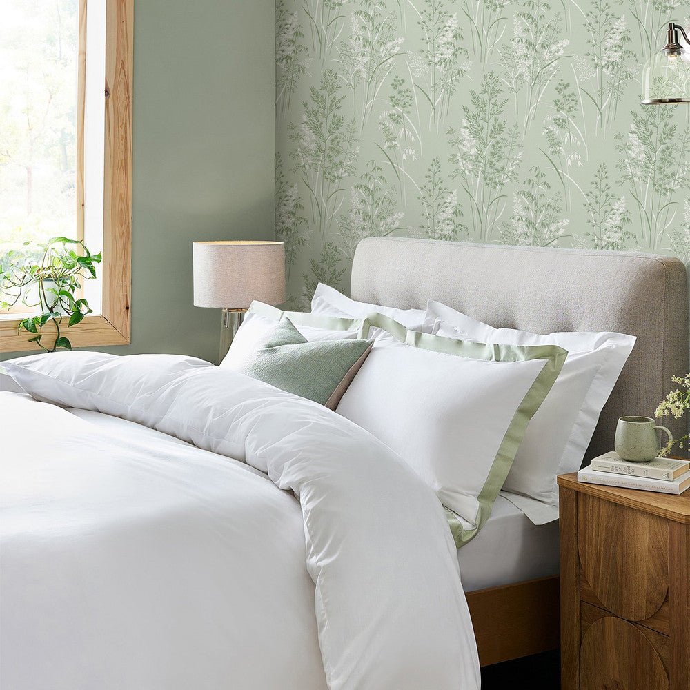 Leaf Sprigs Wallpaper - Sage - Next - 128824 - Premier Wallcovering