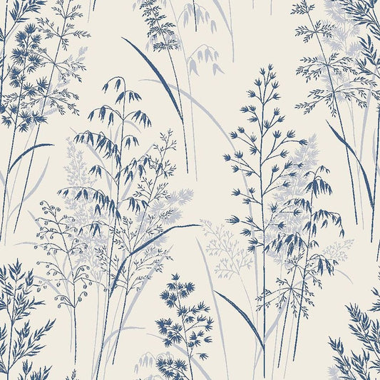 Leaf Sprigs Wallpaper - Blue - Next - 118265 - Premier Wallcovering