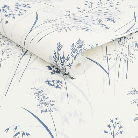 Leaf Sprigs Wallpaper - Blue - Next - 118265 - Premier Wallcovering