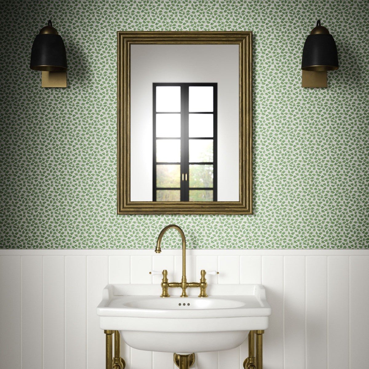 Leaf Trail Wallpaper - Fern - Warner House - Premier Wallcovering