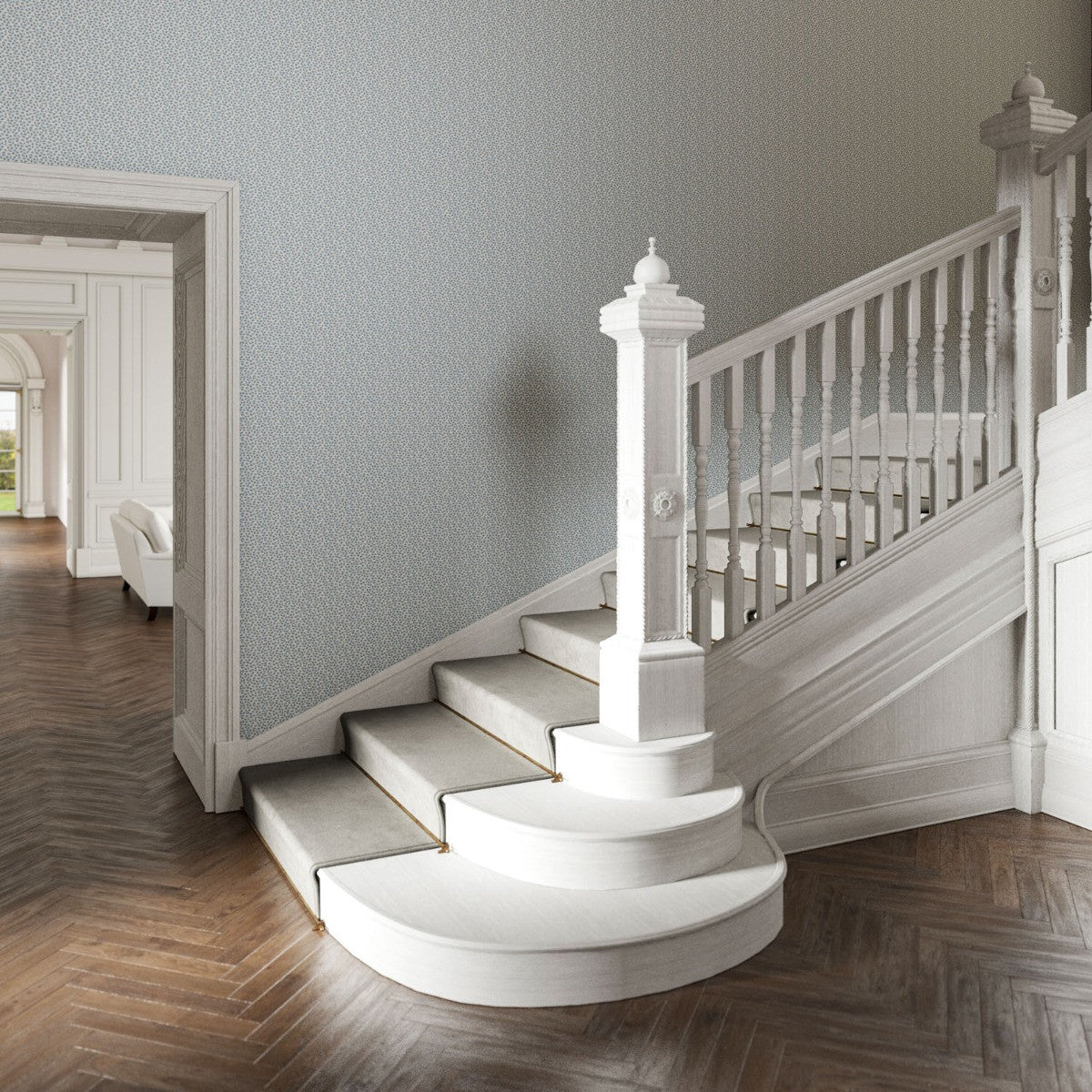 Leaf Trail Wallpaper - Wedgwood - Warner House - Premier Wallcovering
