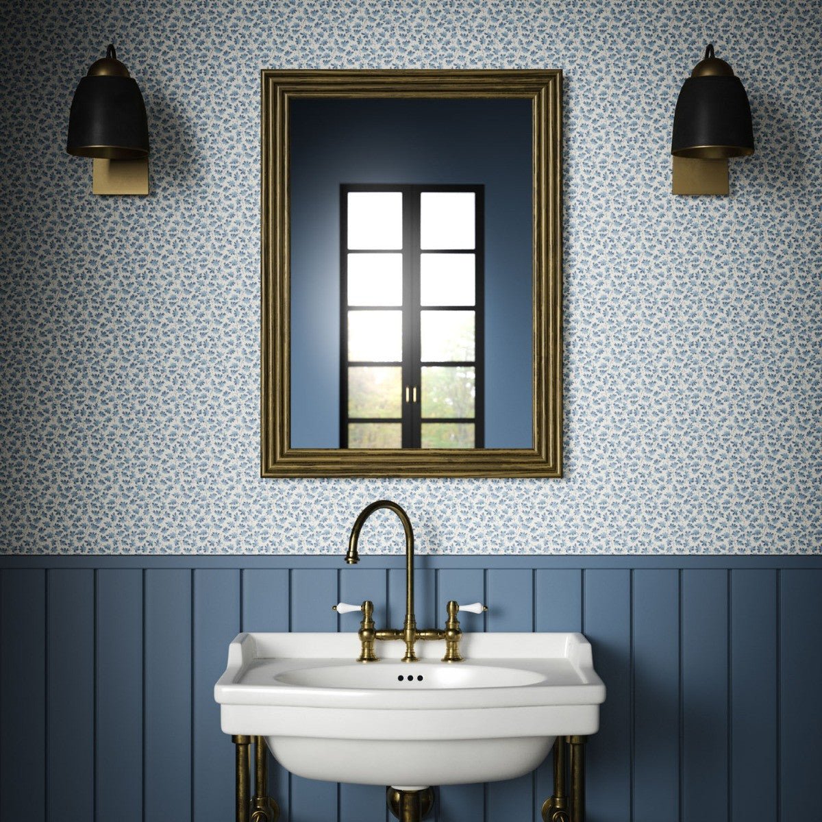 Leaf Trail Wallpaper - Wedgwood - Warner House - Premier Wallcovering