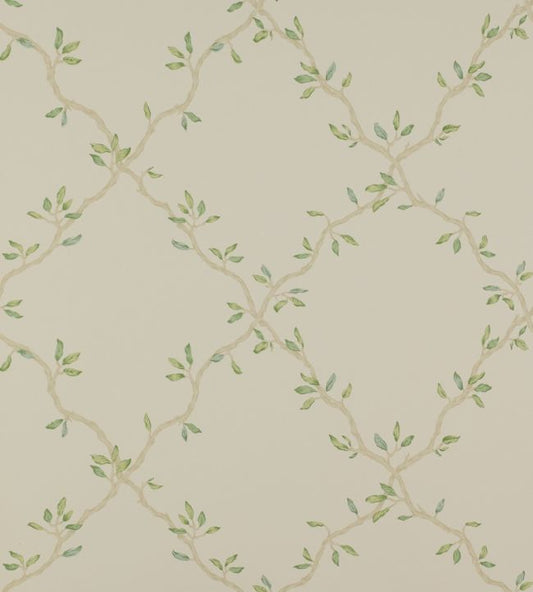 Leaf Trellis Wallpaper - Pale Green - Colefax & Fowler - 07706/02 - Premier Wallcovering