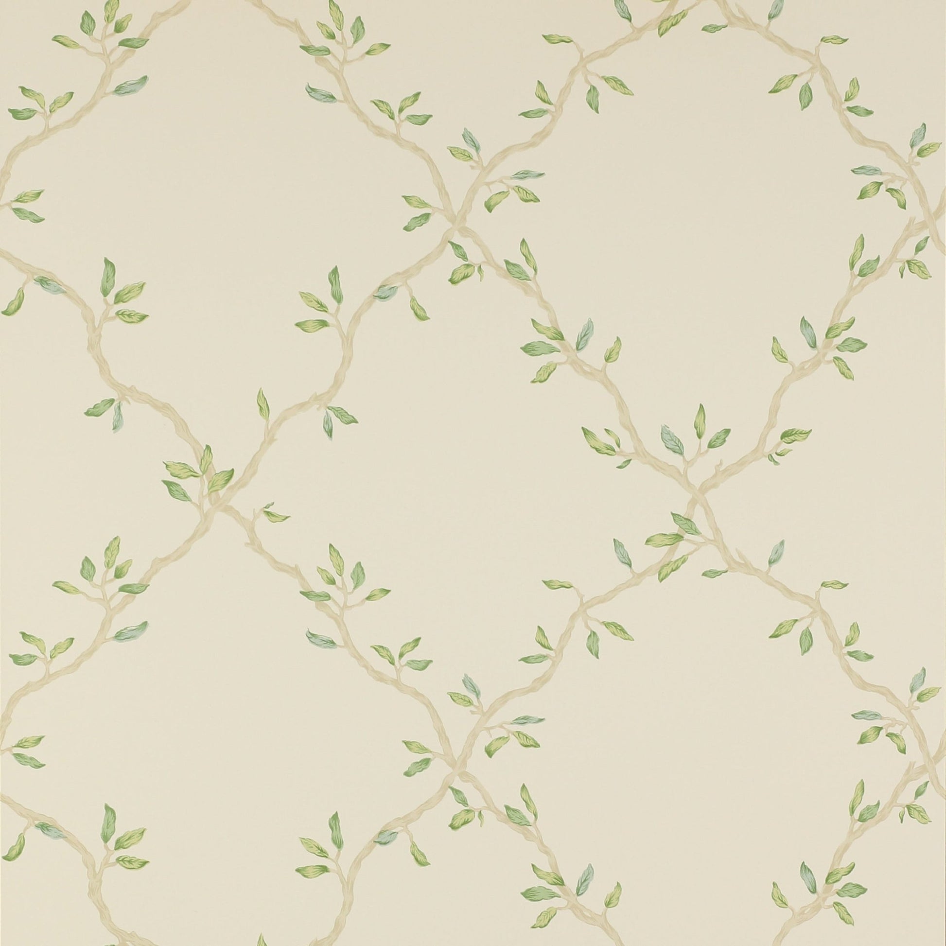 Leaf Trellis Wallpaper - Pale Green - Colefax & Fowler - 07706/02 - Premier Wallcovering