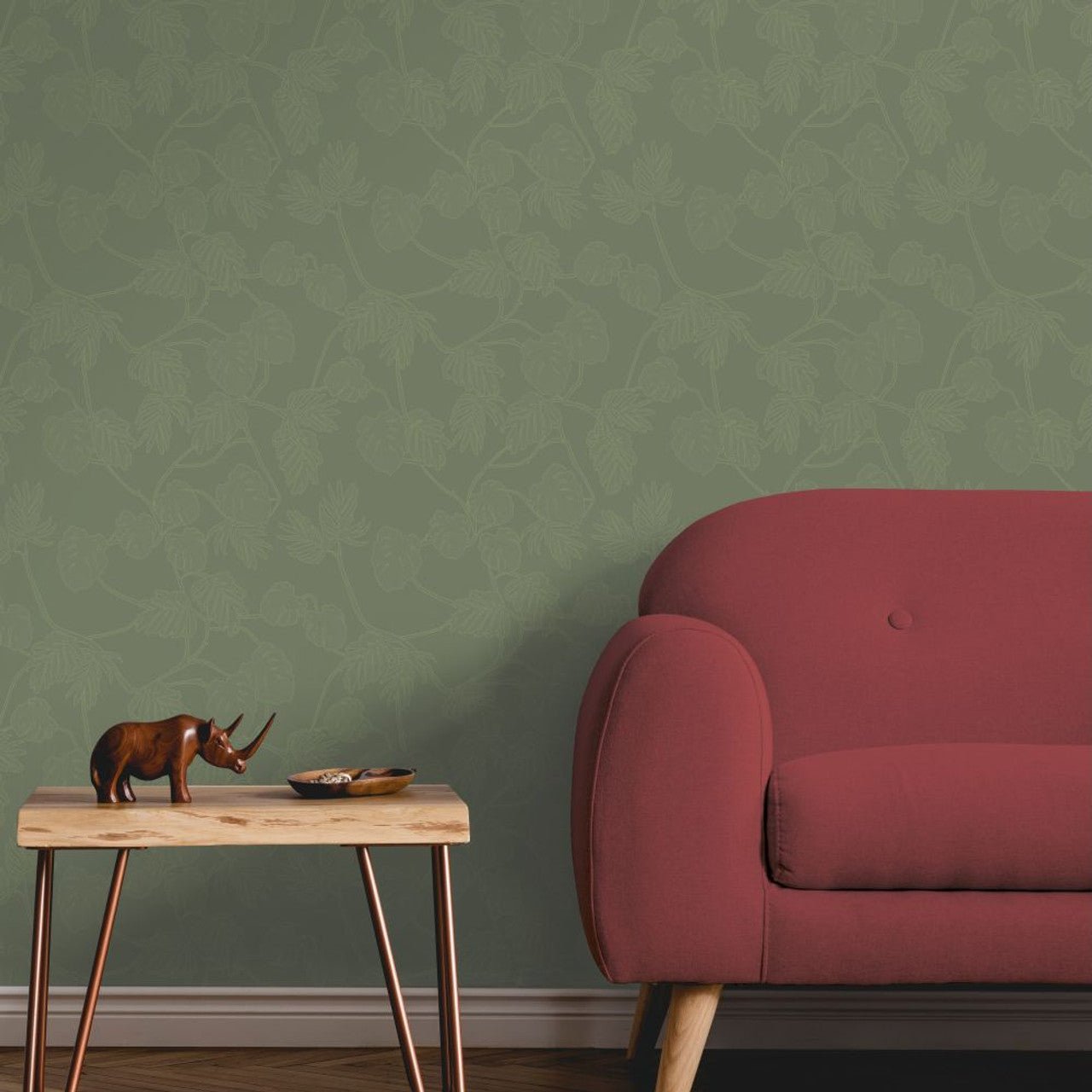 Leafit Eden Wallpaper - Green - Ted Baker - 13080 - Premier Wallcovering