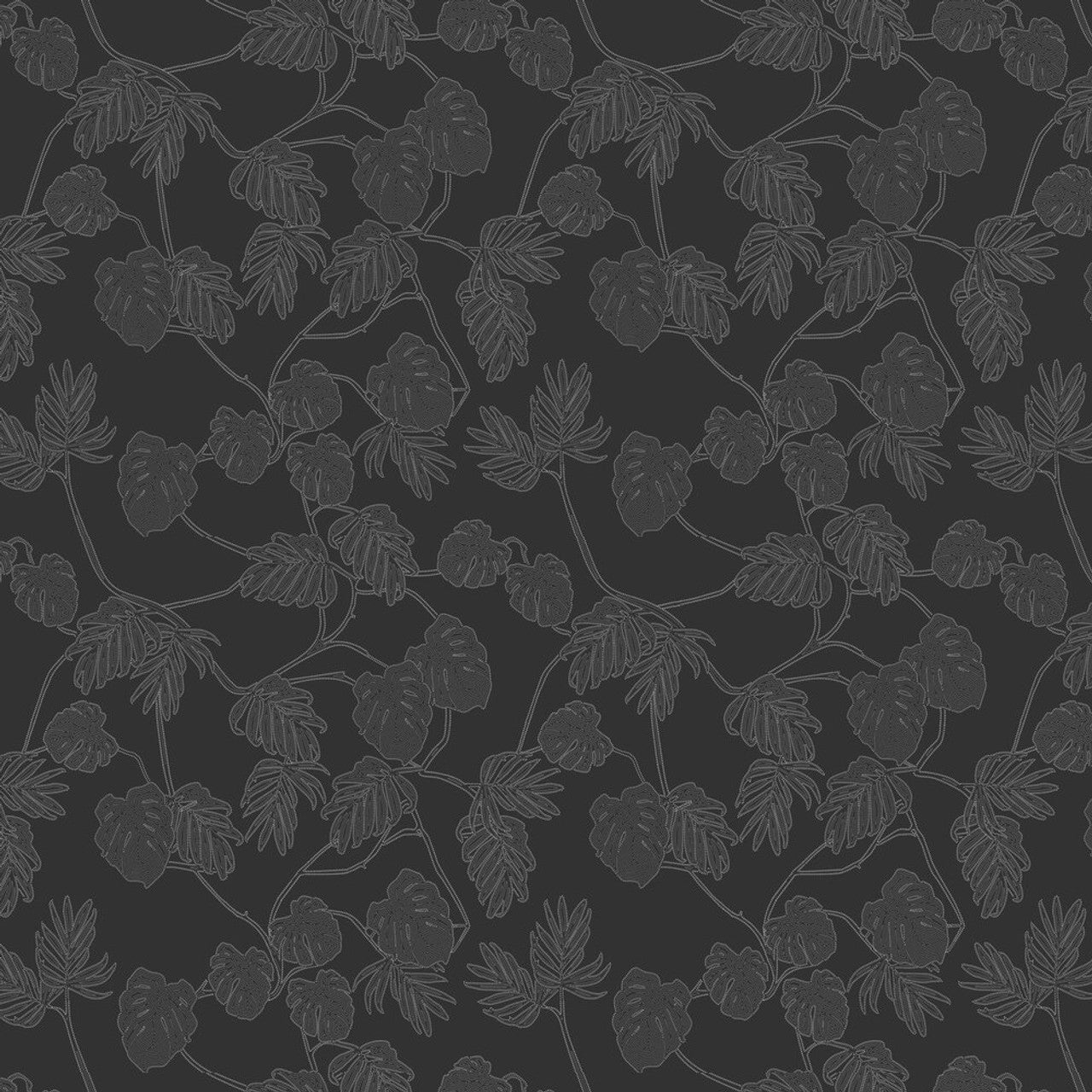 Leafit Eden Wallpaper - Black - Ted Baker - 13075 - Premier Wallcovering