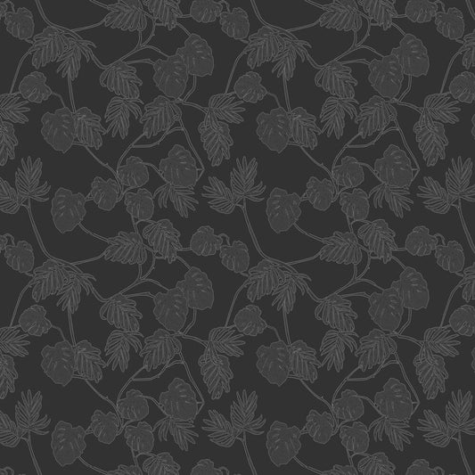 Leafit Eden Wallpaper - Black - Ted Baker - 13075 - Premier Wallcovering