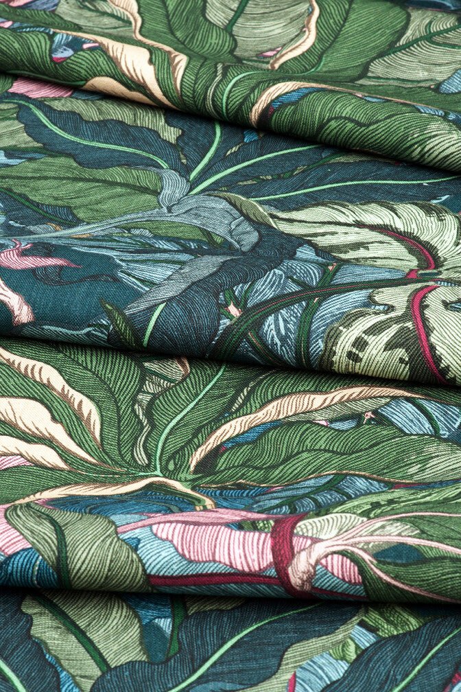 Leaforia Fabric - Verde - Timorous Beasties - JNGL/DIGIP/LFRA/1295/01 - Premier Wallcovering