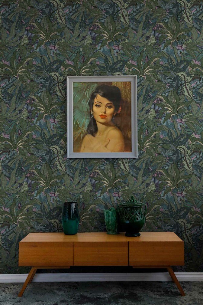 Leaforia Wallpaper - Verde - Timorous Beasties - JNGL/LFRA/SMM/01 - Premier Wallcovering