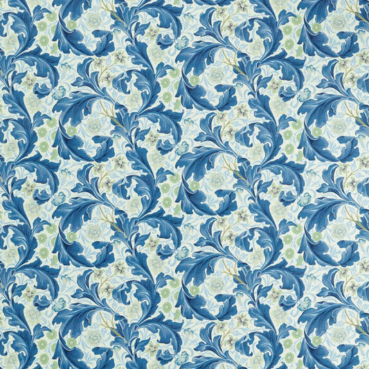 Leicester Fabric - Sour Green/Plum - Morris & Co - 227209 - Premier Wallcovering