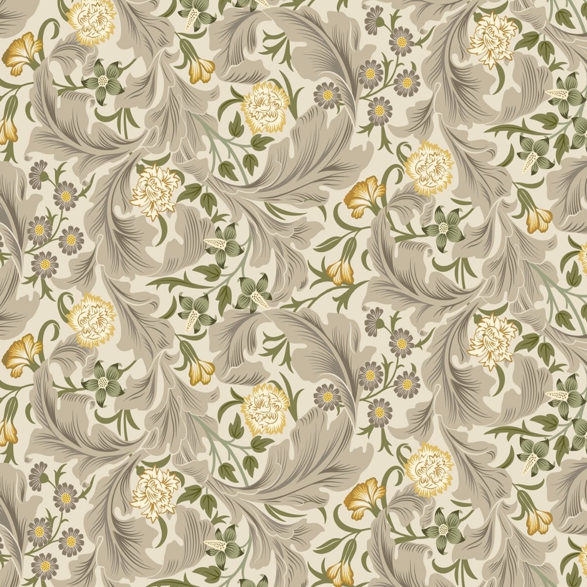 Morris Collections - 1058 - Leicester Wallpaper - Dove Grey - Premier Wallcovering
