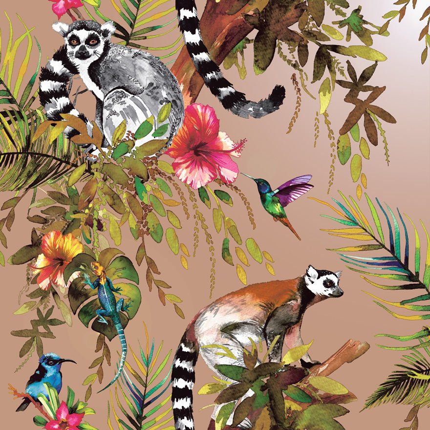 Lemur Wallpaper - Rose Gold - Holden Décor - 12404 - Premier Wallcovering