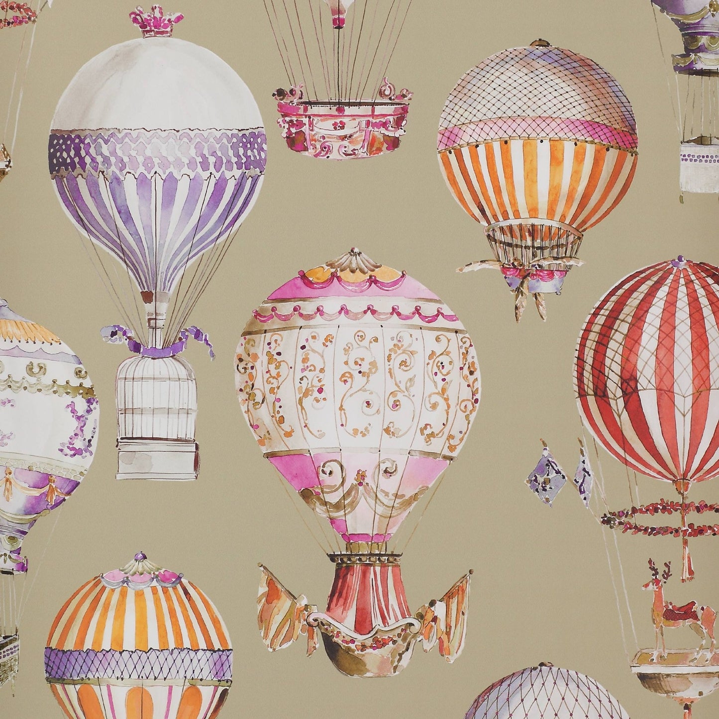 L'Envol Wallpaper - Tomate - Manuel Canovas - 03079/02 - Premier Wallcovering