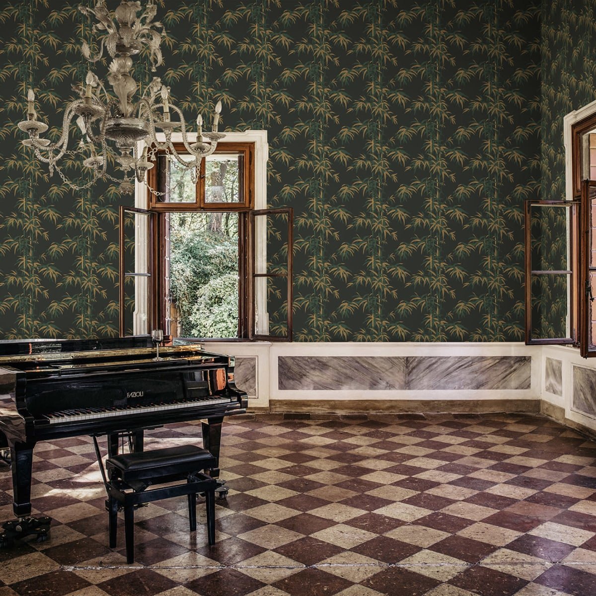 Leon Wallpaper - Charcoal - Sandberg - S10446 - Premier Wallcovering