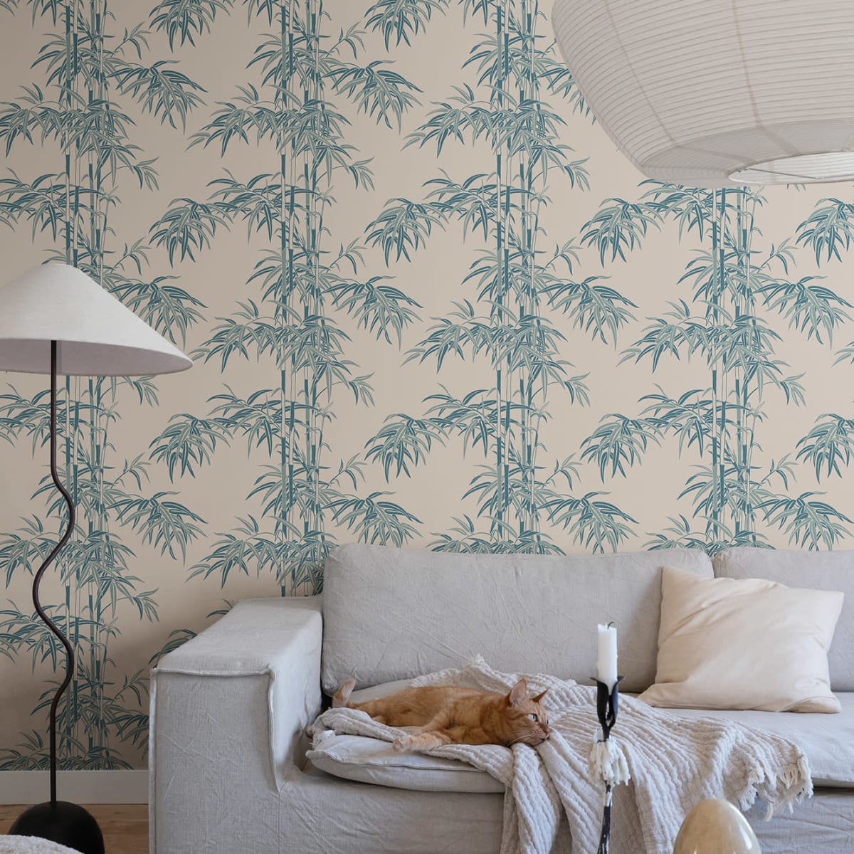 Leon Wallpaper - Misty Blue - Sandberg - S10444 - Premier Wallcovering