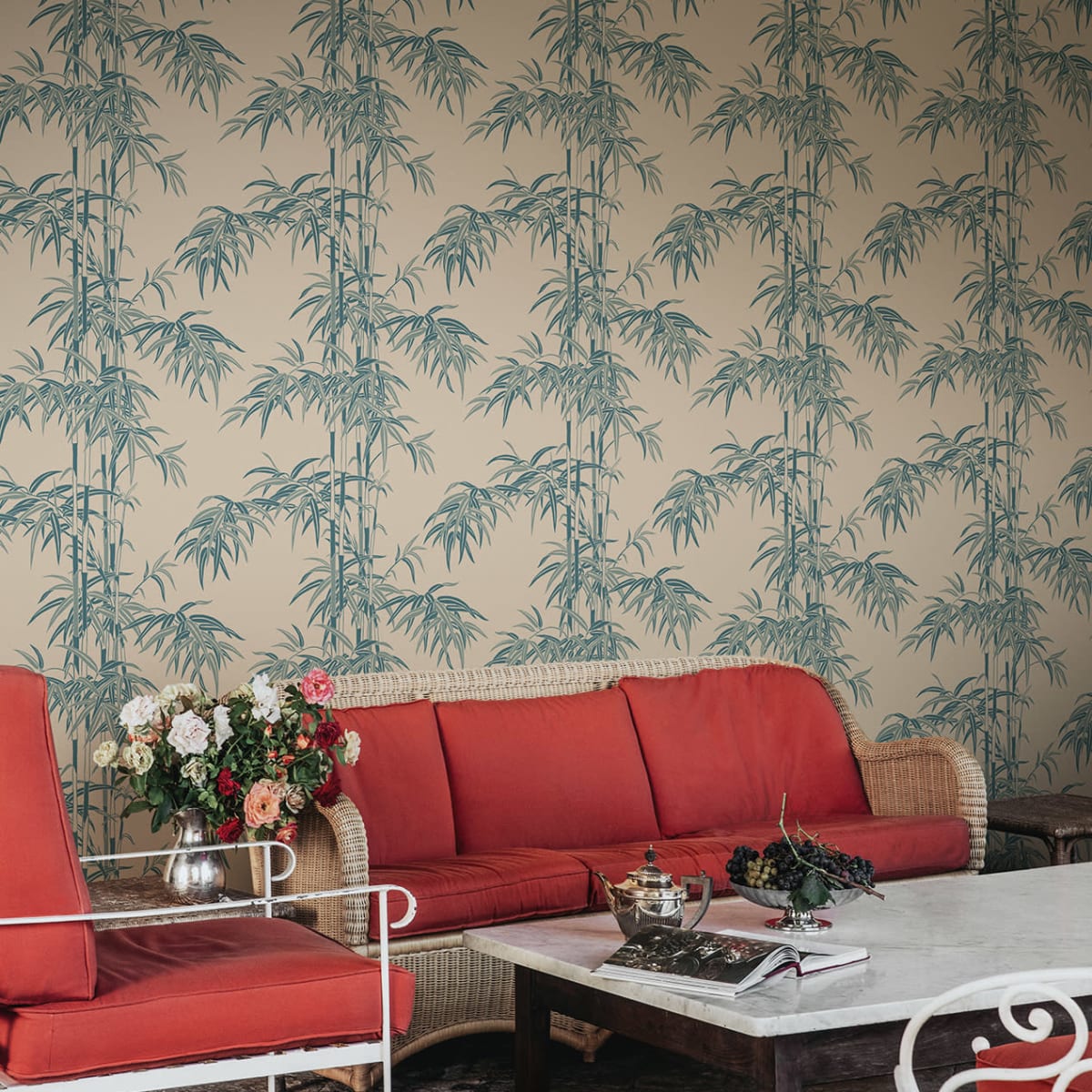 Leon Wallpaper - Misty Blue - Sandberg - S10444 - Premier Wallcovering