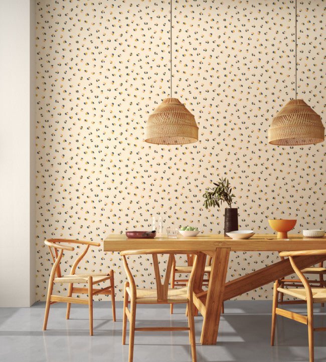 Leopard Dots Wallpaper - Pebble / Milkshake - NART112812 - Scion - Premier Wallcovering