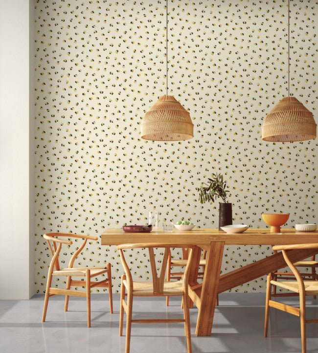 Leopard Dots Wallpaper - Pebble / Sage - NART112811 - Scion - Premier Wallcovering
