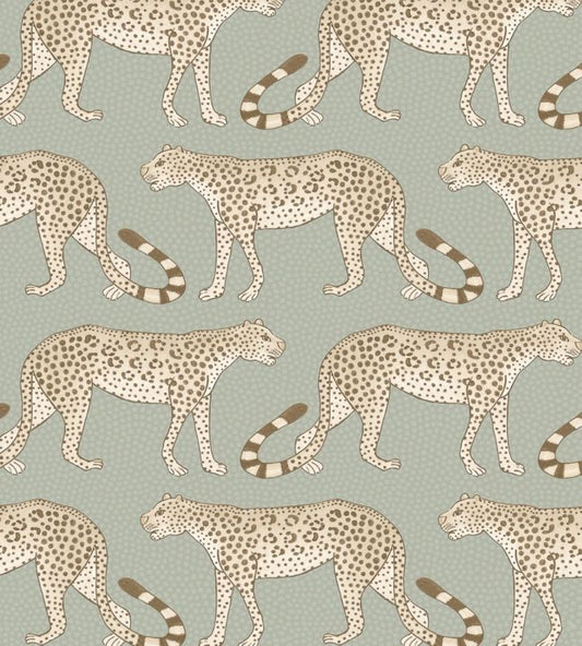 Leopard Walk Wallpaper - Linen on Soft Olive - 109/2009 - Cole & Son - Premier Wallcovering
