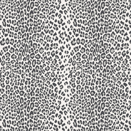 Leopard Wallpaper - Charcoal - Warner House - Premier Wallcovering