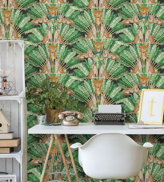 Leopard Wallpaper - Dark - Brand McKenzie - BMHD002/05A - Premier Wallcovering