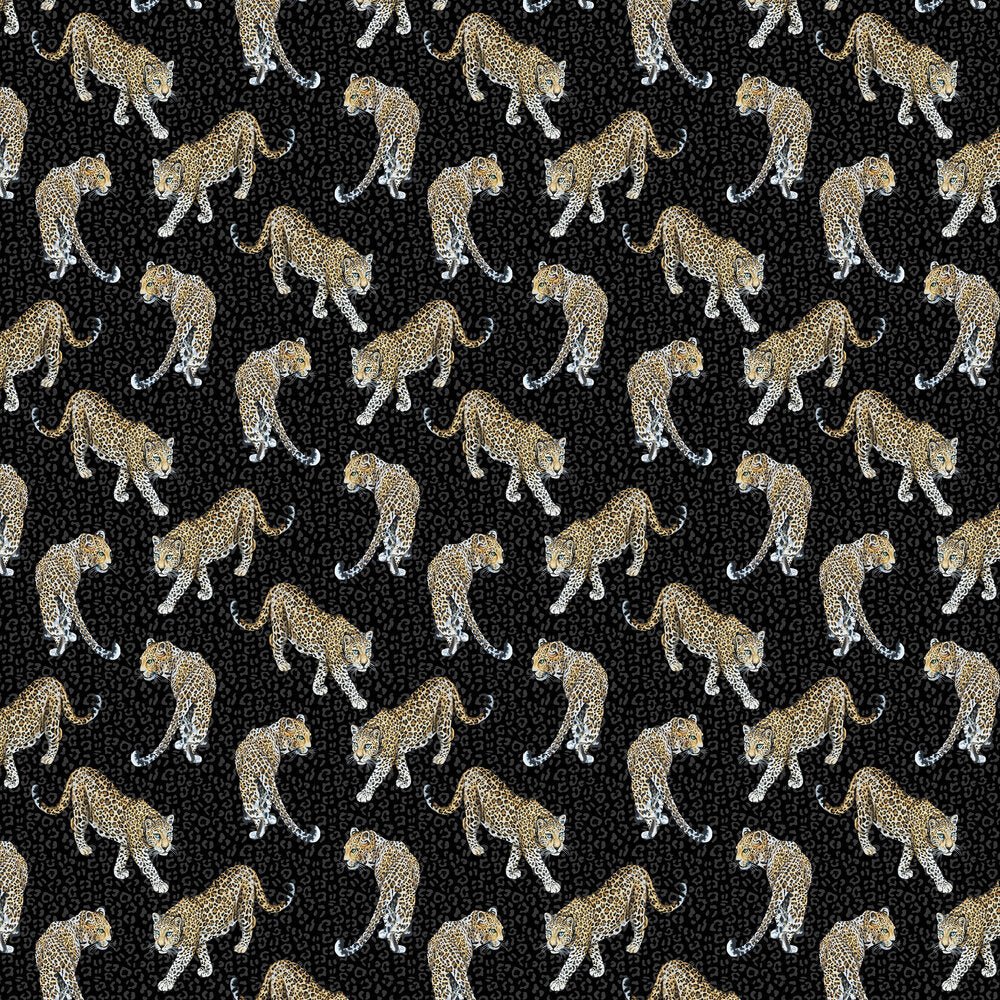 Leopard Wallpaper - Charcoal - The Graduate Collection - AB1LEOCHARCOAL - Premier Wallcovering