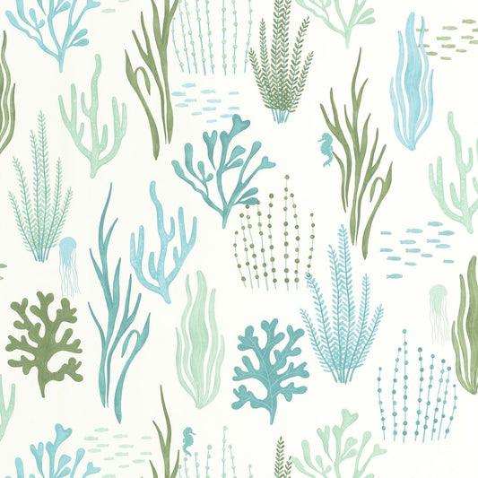 Les Fonds Marins Wallpaper - Bleu - Caselio - 105817160 - Premier Wallcovering