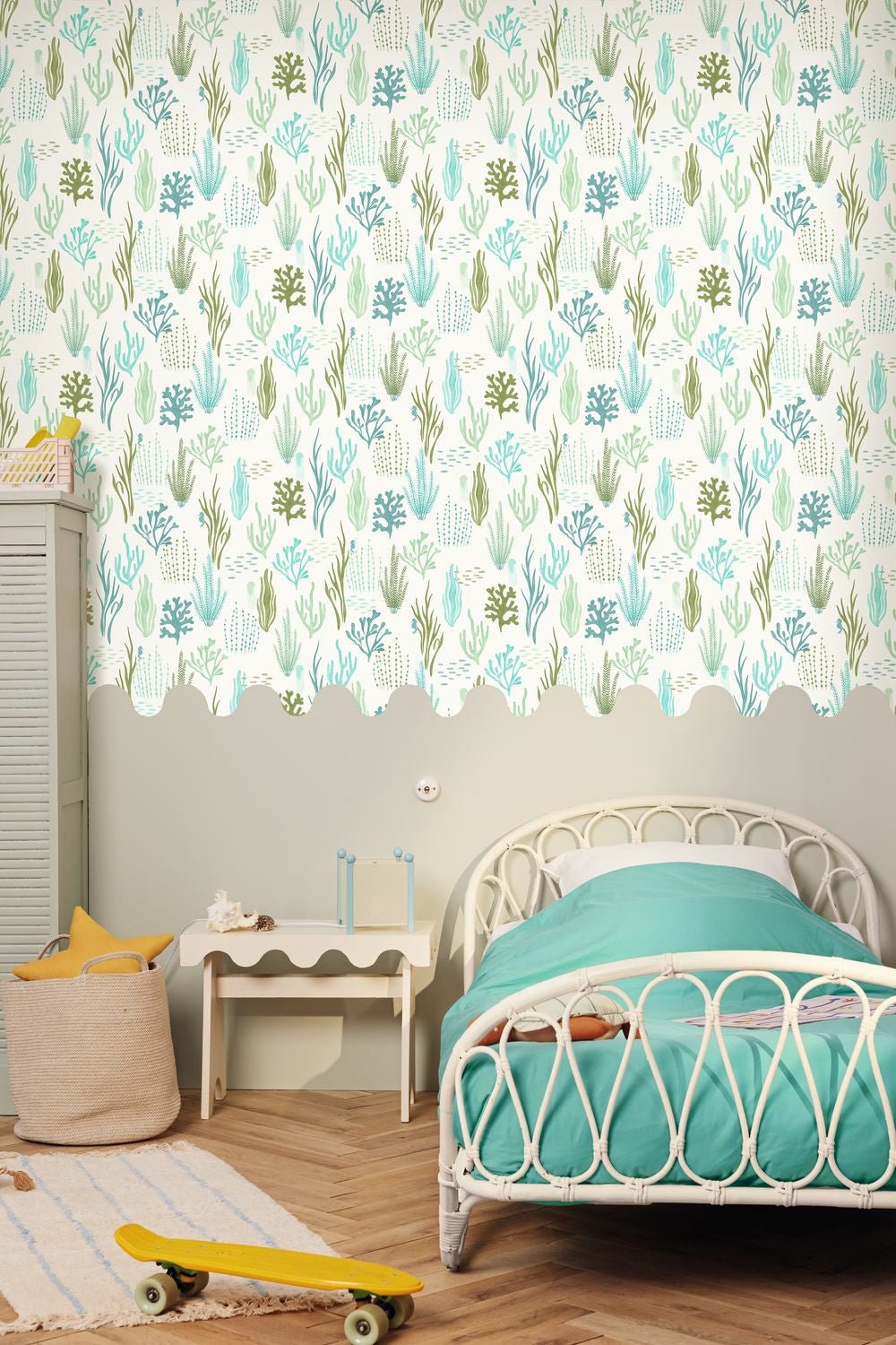 Les Fonds Marins Wallpaper - Bleu - Caselio - 105817160 - Premier Wallcovering