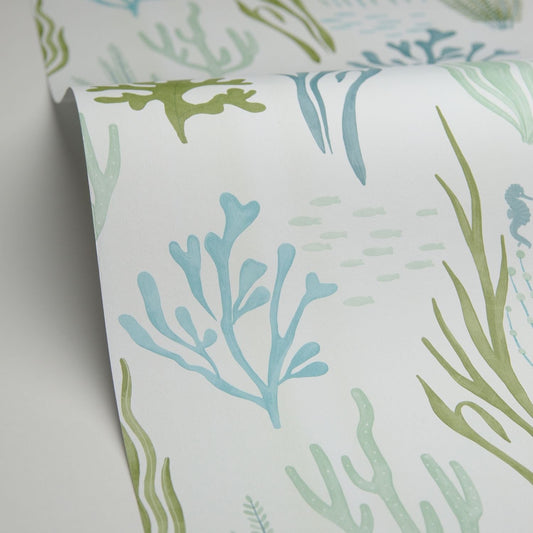 Les Fonds Marins Wallpaper - Bleu - Caselio - 105817160 - Premier Wallcovering