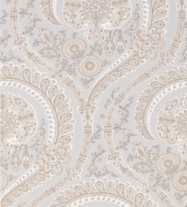 Les Indiennes Wallpaper - Grey - Nina Campbell - NCW4350 - 02 - Premier Wallcovering